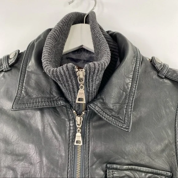 Danier Black Leather Removable Double-Lined Jacket - Size S - Picture 5 of 11